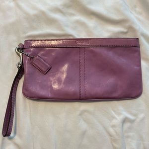 Purple Coach wristlet